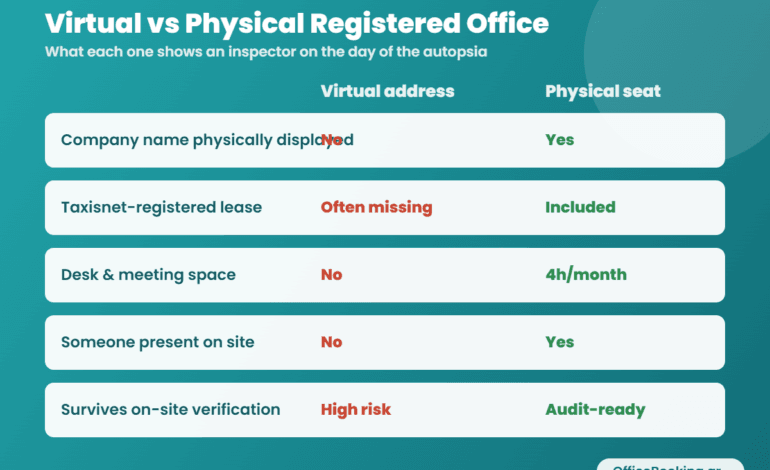 Physical registered office vs virtual address: what an inspector verifies