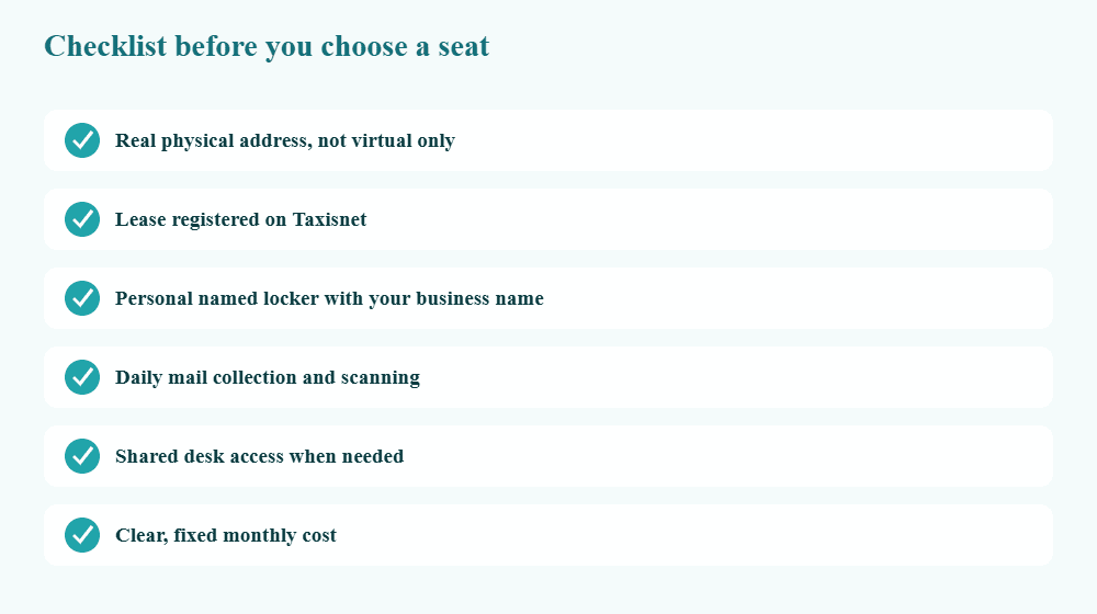 checklist before choosing a registered office